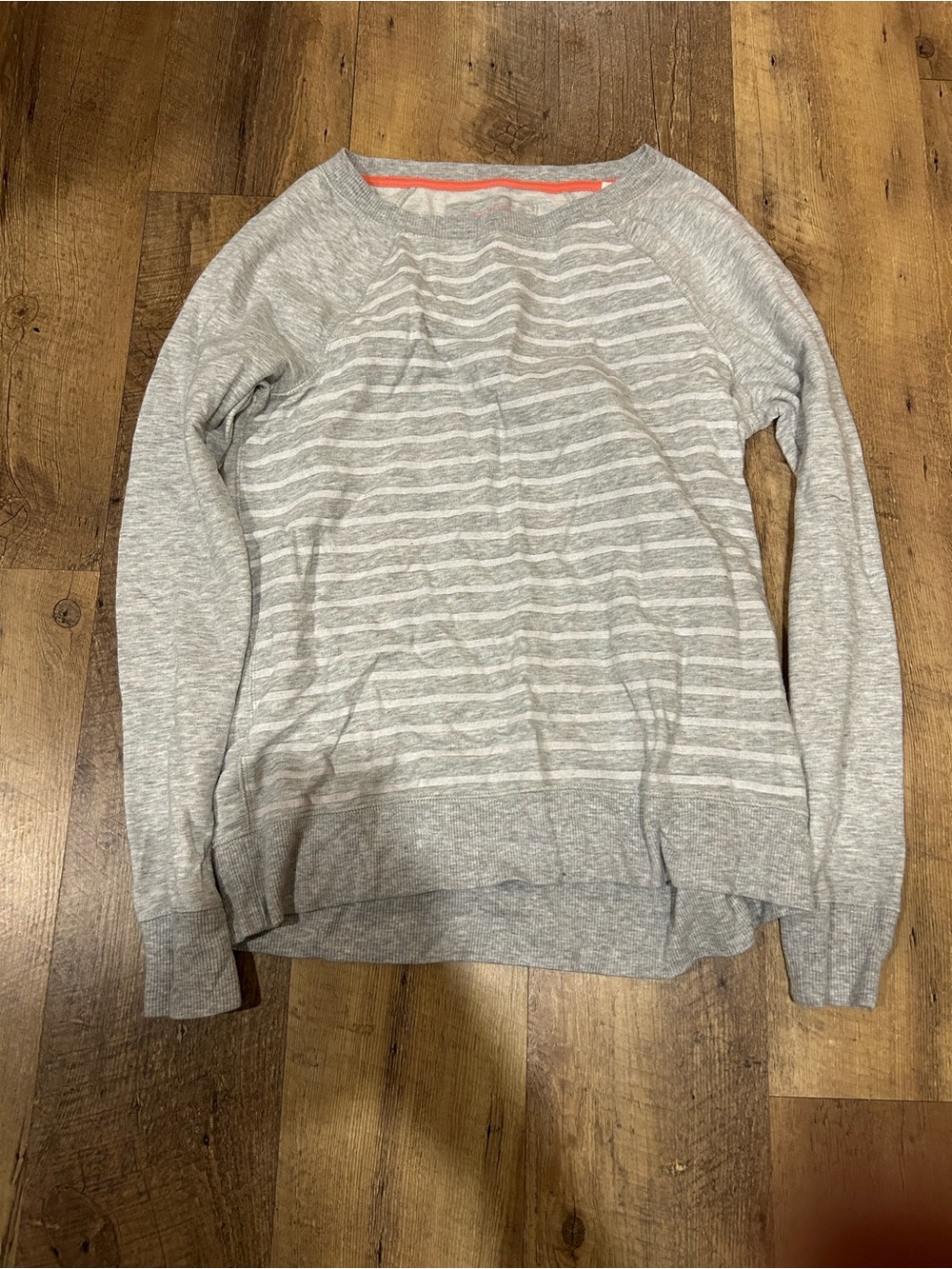 Sonoma Light Gray Striped Pullover Sweatshirt Size XSmall